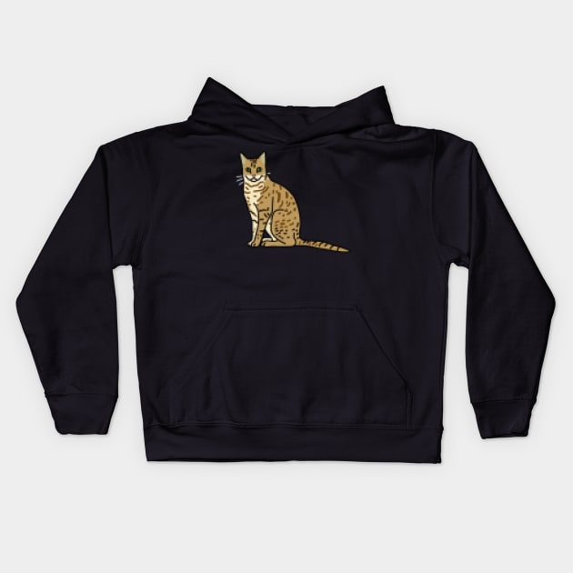 8bit pixel cat Kids Hoodie by Artbychb